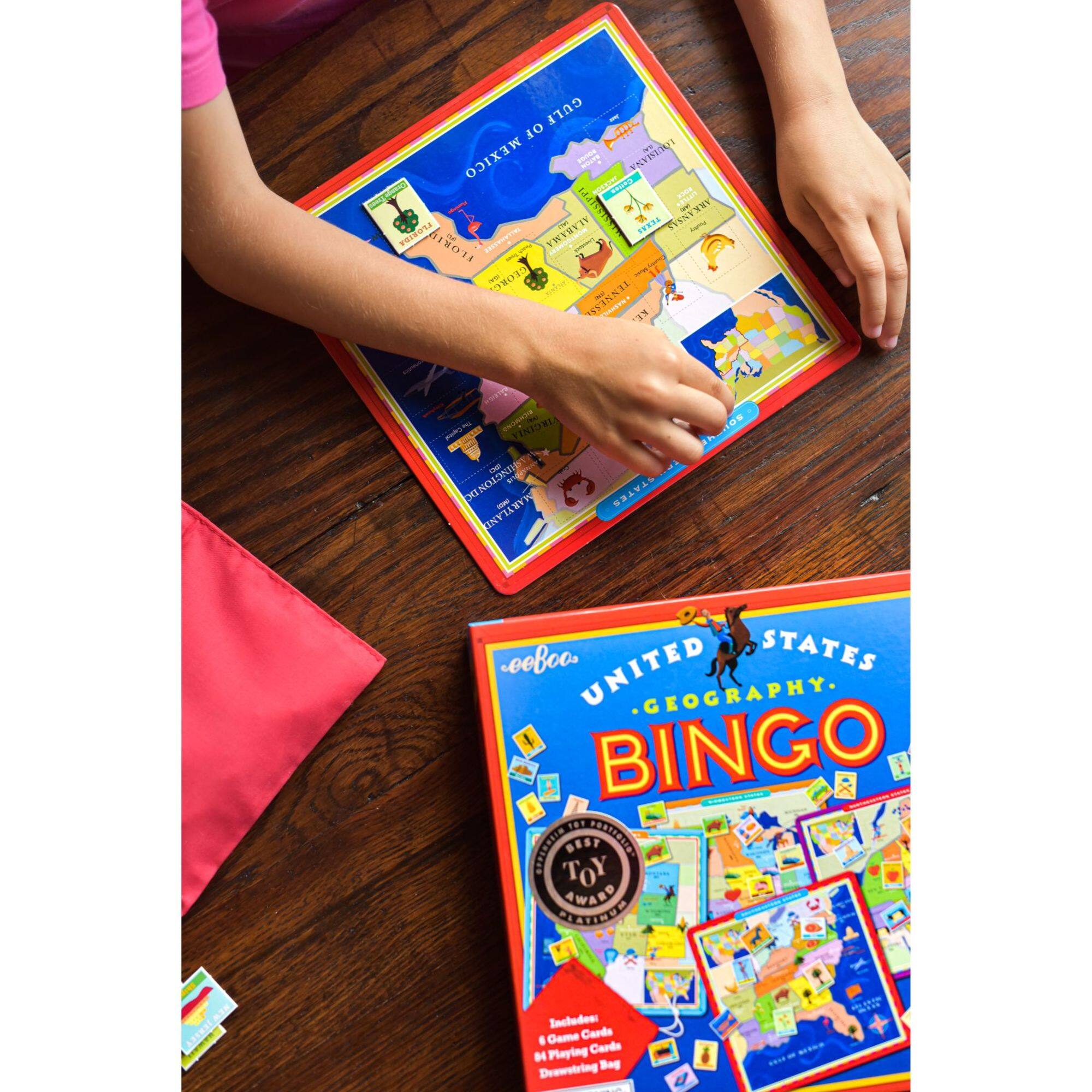 eeBoo United States Geography Bingo Game